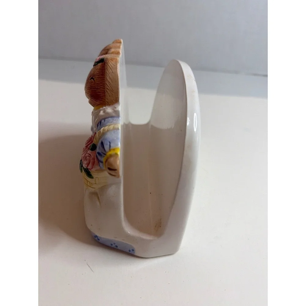 The‎ Cooks Bazaar Stephanie Ceramic Bunny Napkin Holder Easter Spring Decor